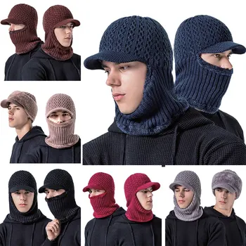 

Cycling Full Face Mask Balaclava Fluffy Thermal Scarf Winter Beanie Neck Warmer Headwear For Outdoor Activities