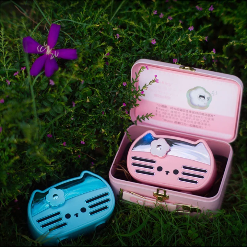 Японский hello kitty it's kitty беспроводной Bluetooth динамик розовый и синий освещение музыкальный плеер для девочки подарочная коробка