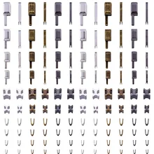 Metal Zipper Repair Kit Zipper Head Sliders Retainer Insertion Pin Zipper Top Stop Accessories Plug for Sewing Bag Coat