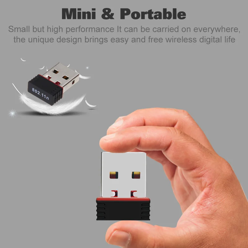 Usb wi fi адаптер 7601 ethernet lan беспроводной 802.11n для ноутбука и настольного ПК Карта