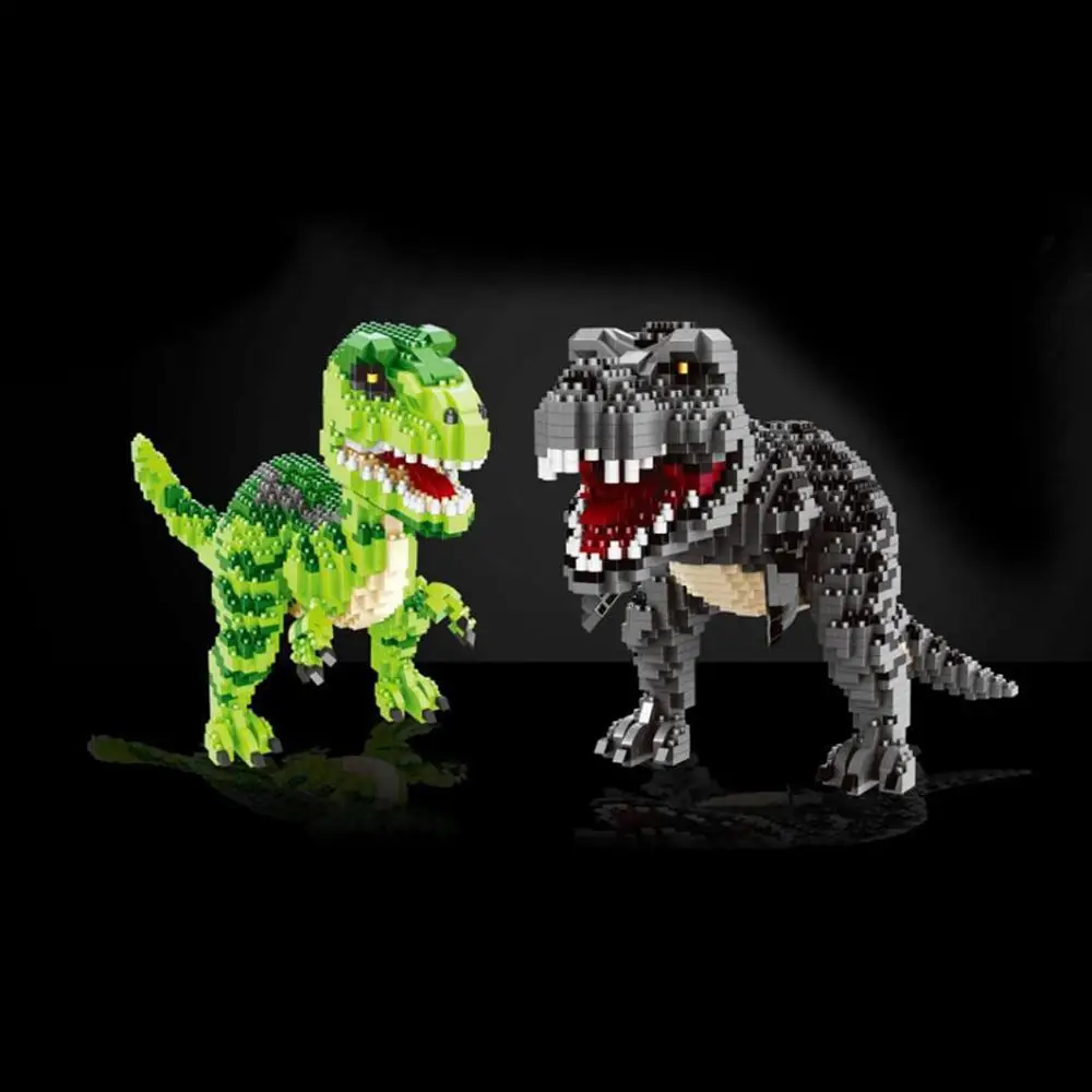 

hot LegoINGlys creators Jurassic Dinosaur World era Tyrannosaurus Rex Velociraptor mini micro diamond blocks model bricks toys