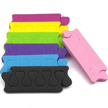 

6 Pairs Foam Toe Separators Finger Nail Manicure Pedicure Spacers Divider Gel Polish Coating Painting Random Color