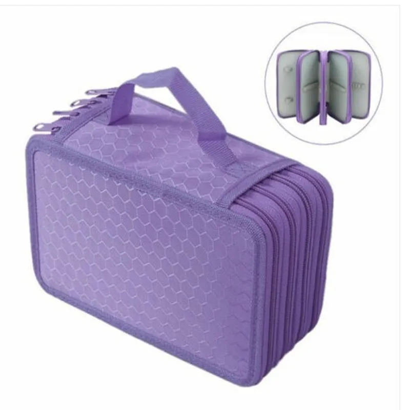 Purple 72 цветные свинцовые многофункциональные четыре слоя картины складские принадлежности Набор Пенал подарок пенал - Цвет: Purple