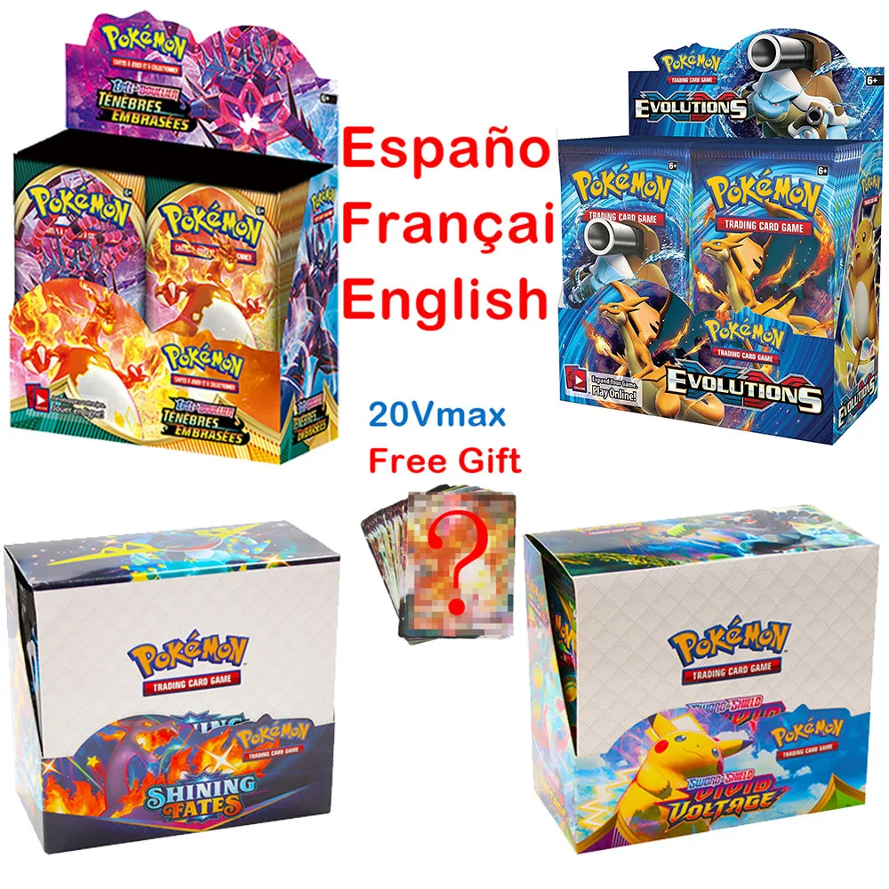 Pokemon Tcg: Xy Evolti Sigillato Fates Brillanti Evolzioni Booster Box Inglese Francese Spagnolo Collezionabile Gioco Di Carte Collezionabili Giocatto