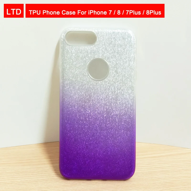 

TPU Back Cover Fitted Case For iPhone 7/8 Mobile Phone Cover Luxury transparent soft Shockproof shell For 7Plus / 8Plus