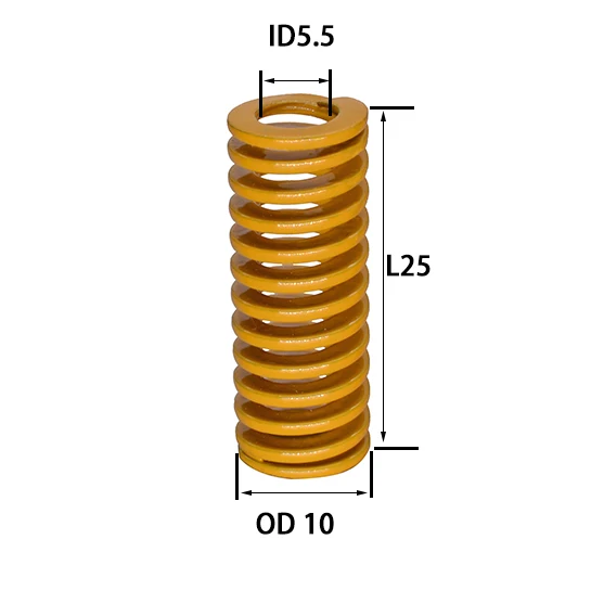 Нагретые пружины для кровати светильник сжатие нагрузки пружина DIY Экструзионная пружина для 3d принтера CR-10 10S S4 Ender 3 MK8 - Цвет: OD10mm x L25mm