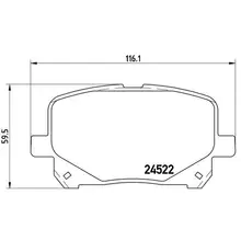 Колодки дисковые п.\ Toyota Previa 2.0 D-4D/2.4 16V 01 BREMBO P8