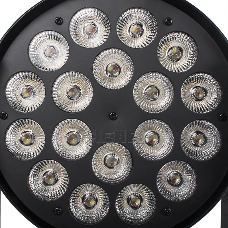 Projecteur LED DMX512 CoralPar 18x12W RGBWA+UV - IP65 étanche, Sans Ventilateur - Pour Scène, Concerts, Extérieur