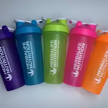 Multi-Colors 600ml Portable Herbalife Nutrition BPA-Free Tumbler Shaker Bottles Cups With Stainless Stell Wire Whirsks