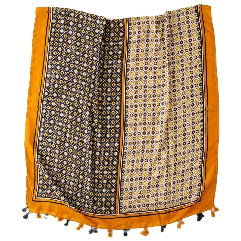 

New Fashion Luxury Brand Indian Ethnic Plaid Dot Patchwork Viscose Shawl Scarf Print Muffler Hijab Sjaal Foulard Muslim 180*90Cm