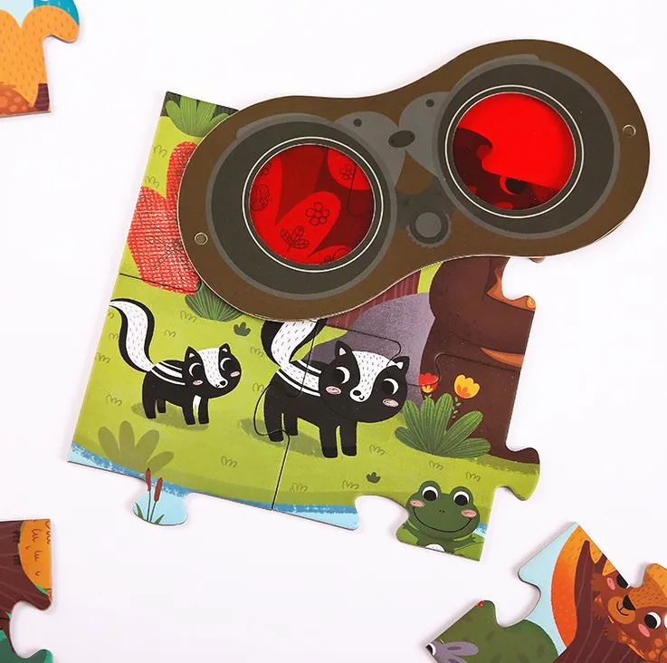 

MiDeer Paper Large Pieces Forest Oceans Development Jigsaw Puzzle Children'S Educational Early Childhood Toy