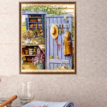 

35x50cm Countryside Scenery Diamond Embroidery Painting Cross Stitch Handmade Decorative Needlework Painting Home Wall Decor