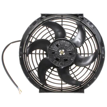 

Hot Universal 12V 80W 2100 RPM Push Pull Curved Blade Electric Cooling Radiator Fan with Mounting Kit 9 10 12 14 Inch