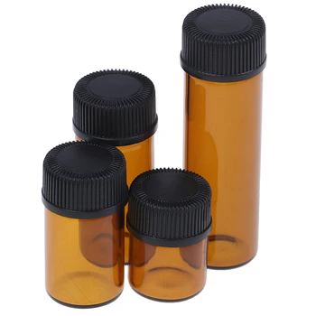 

Mini Refillable Bottle Glass Bottle Sample Bottle Brown Glass Vials With Cap 1/2/3/5ml Amber Glass Essential Oil Bottle