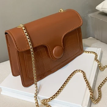 

NEW-Young Fashion All-Match Solid Color Ladies PU Crossbody Shoulder Bag Buckle Wallet Mobile Phone Bag