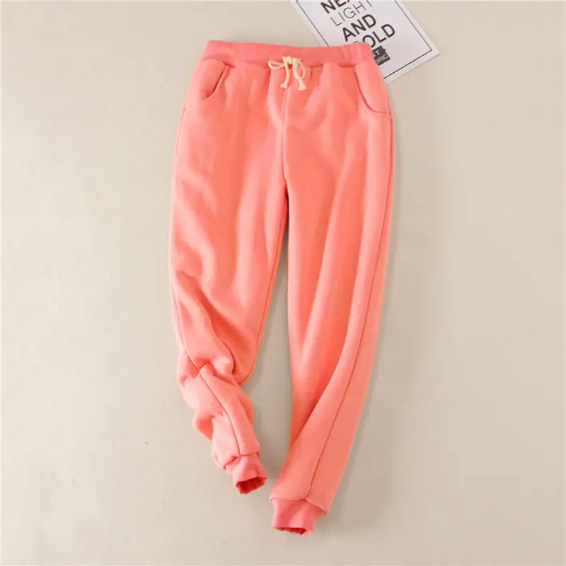 Warm Fleece Harem Pants Women Jogger Sweatpants Lambs Wool Winter Pants Women Thick Plus Velvet Trousers Women Loose Pants - Цвет: 09