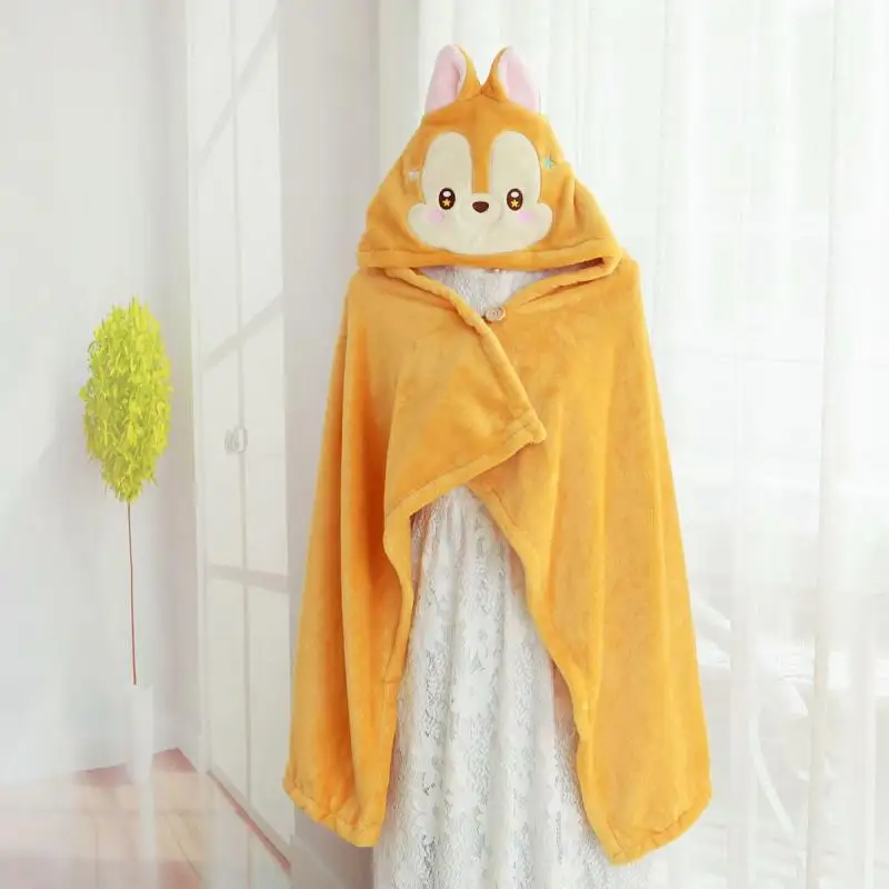 1 шт. 115 см Мультфильм Дональд Дак chipmunk шаль-Пелерина маленький коралловый бархат Кондиционер детское одеяло Девочка День рождения фаршированный подарок - Цвет: shape 6