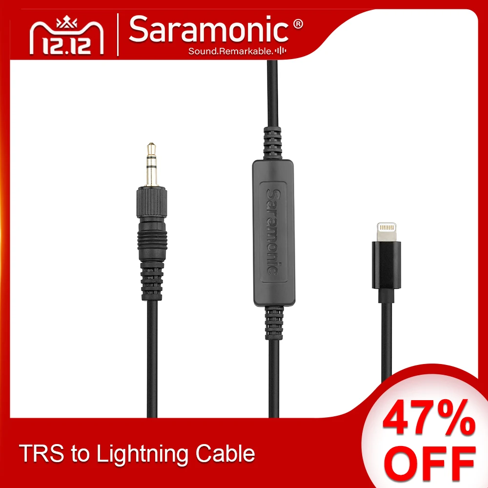 Штекерный соединитель Saramonic с блокировкой 3 5 мм кабель выходом от TRS к Lightning для
