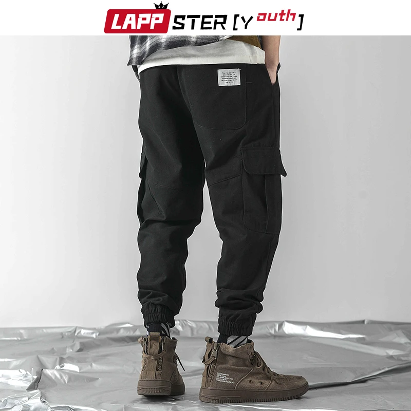 LAPPSTER-Молодежные мужские камуфляжные уличные штаны для бега мужской комбинезон хип-хоп брюки карго свободные камуфляжные брюки спортивные штаны