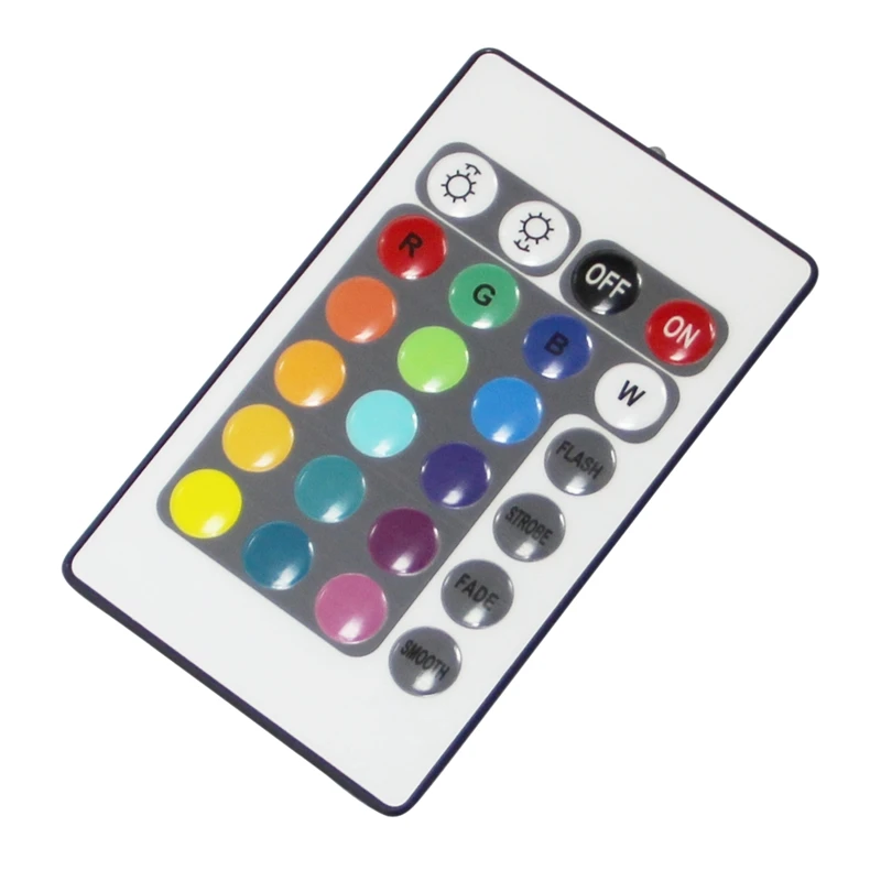 Светодиодный RGB контроллер ИК FB 24 клавиши белый 12V