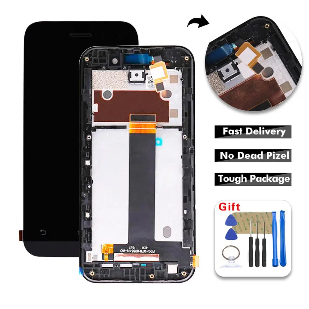 

For 4.5'' ASUS ZenFone Go ZB450KL LCD Display X009D X009DB Display Screen With Touch Screen Digitizer Assembly With Frame