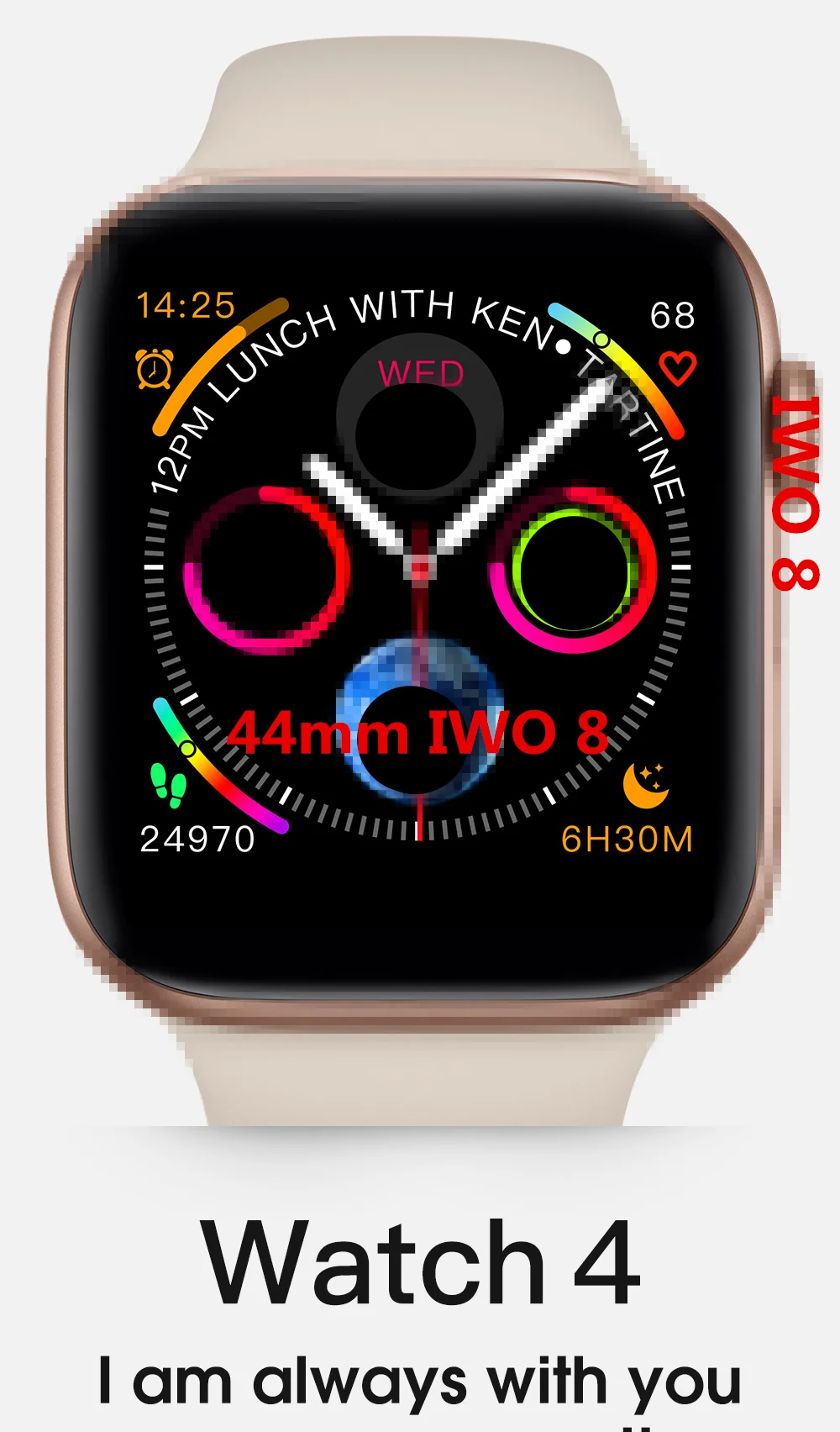 Часы SmartWatch IWO 8 Смарт-часы 44 мм серия 4 корпус 1:1 relogio inteligente relogios ECG сердечного ритма для IOS Android для samsung