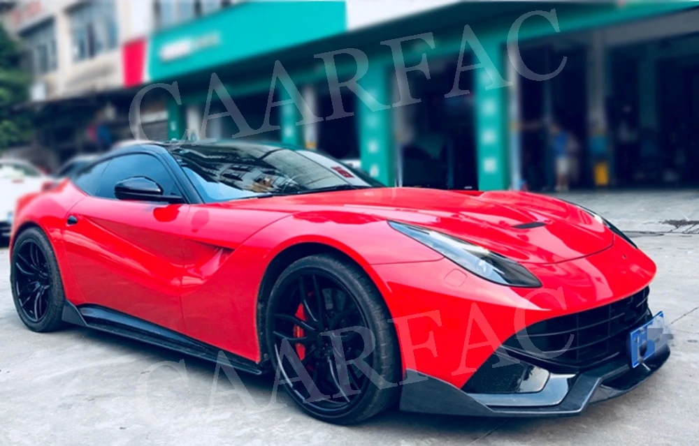 Карбоновое волокно DM боковая поверхность фартуки чехол для Ferrari F12 Berlinetta 2013- Боковой бампер протектор
