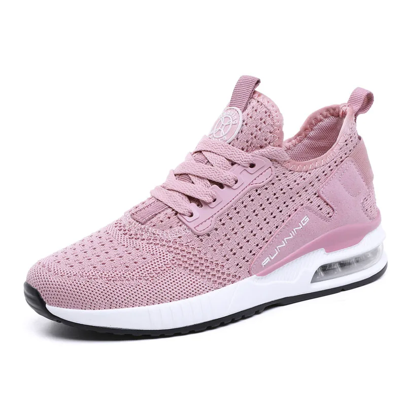 Брендовые женские супер легкие кроссовки для бега женские дышащие кроссовки из сетки Спортивная обувь для пробежек Пара Спортивная обувь для мужчин - Цвет: pink
