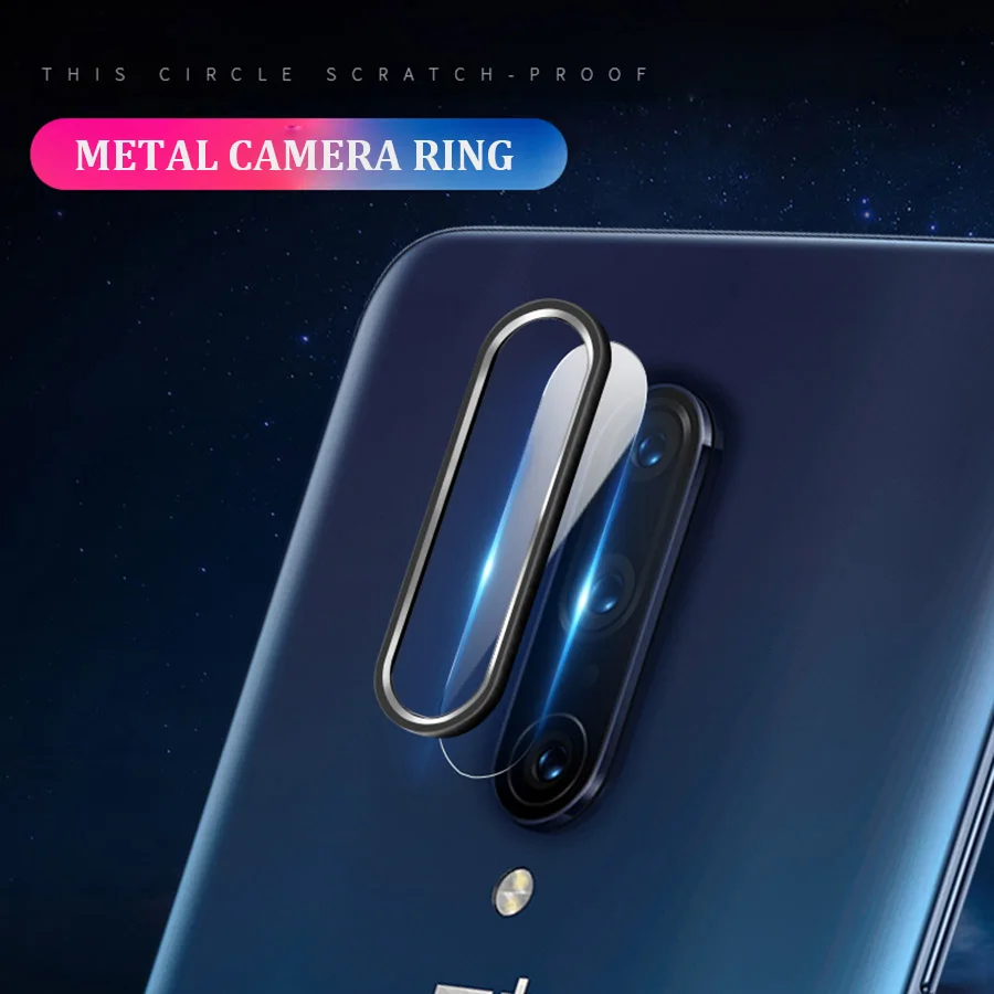 

One Plus 7 Pro Camera Metal Ring Len Glass for OnePlus 7 Pro Tempered Glass Screen Protector Full Global Film Lens Case OnePlus7