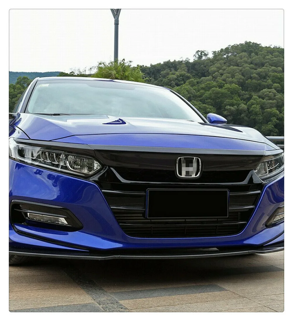 Черная передняя крышка капота решетка облицовки радиатора капота 3 шт для Honda Accord