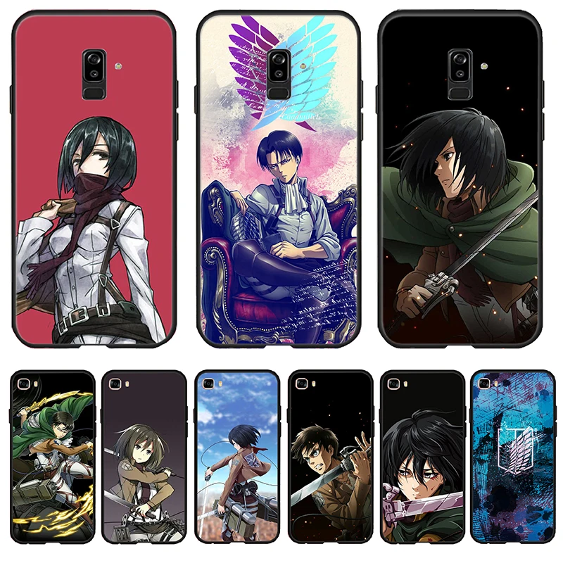 Мягкий чехол Attack On Titan Levi для samsung Galaxy J8 J6 J4 Plus Prime A2 Core 2018 TPU| |