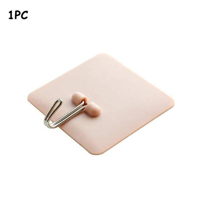 A pink 1pc 2 шт. многофункциональные вакуумные Крючки Присоски кухонные принадлежности подвесной крючок присоски форма НЛО пластиковый крюк аксессуары для ванной комнаты - Цвет: A pink 1pc
