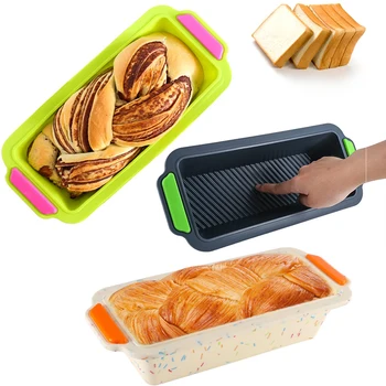 

11 inches Rectangular Silicone Bread Pan Mold Toast Bread Mold Cake Tray Long Square Cake Mould Bakeware Non-stick Baking Tools