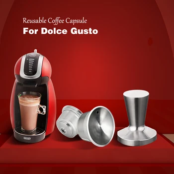 

Stainless Steel Refillable Nescafe Dolce Gusto Capsules Reusable Dolce Gusto Metal Capsula Use 500times Capsulas Reutilizables