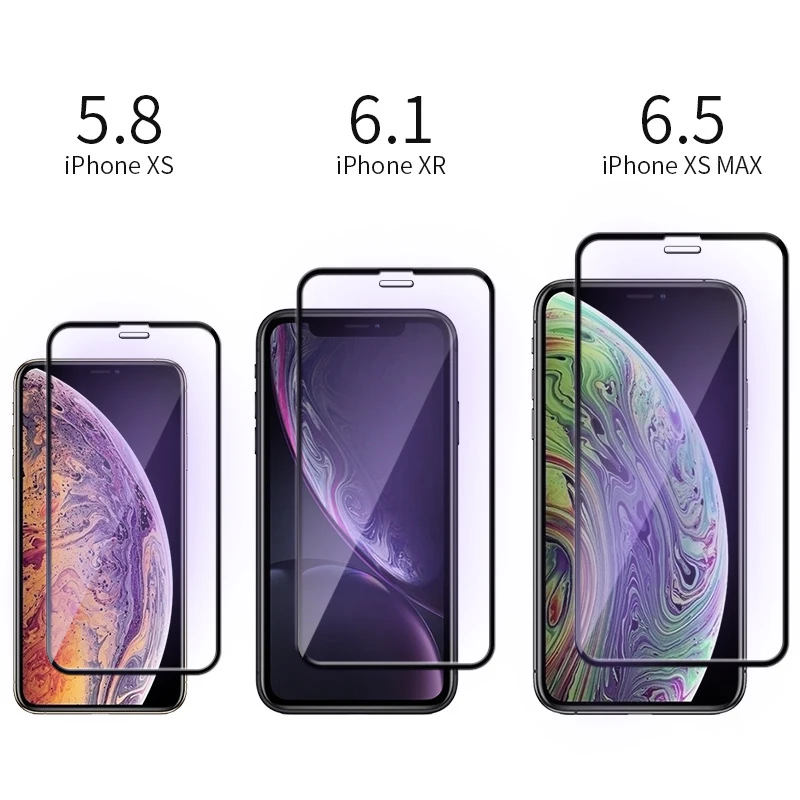 Защитное стекло анти синий свет для iPhone 6 7 8 plus X XS MAX защита экрана из закаленного стекла