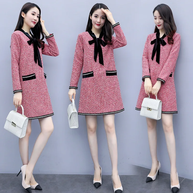 

Straight-Cut-Style Elegant Solid Color Simple Versatile 2019 Autumn Long Sleeve Pullover
