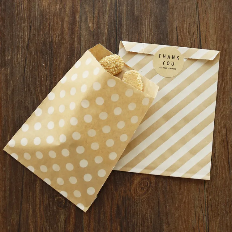 36 шт в горошек крафт-бумажные пакеты любимые сумки дети подарок для обматывания упаковки сумка для скрапбукинга подарок канцелярский конверт