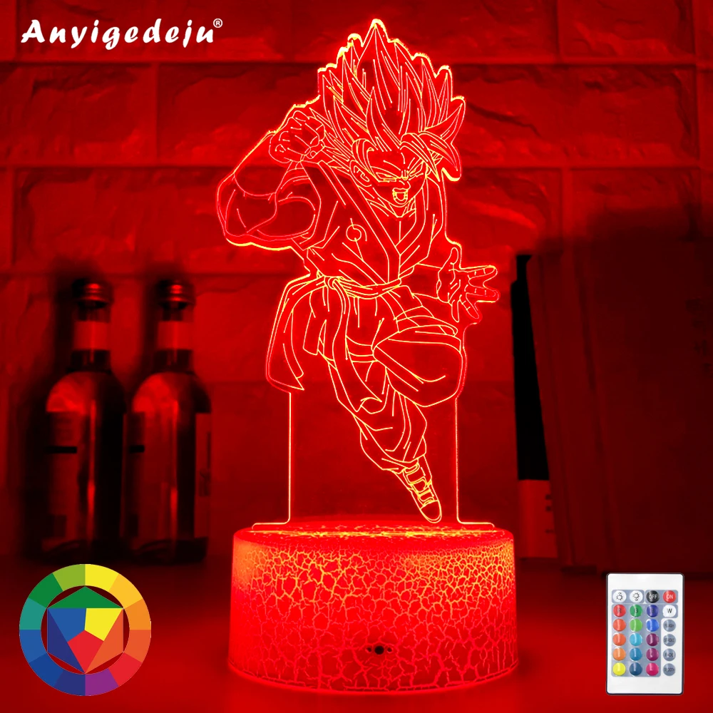 

Newest Saiyan Son Goku Dragon Ball Kakarotto 3D LED Night Light Table Party Lamp Home Decor Kid Toy Christmas lamp Drop Shipping