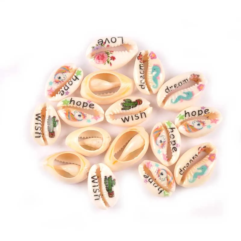 

10pcs Natural Beige Seashell For DIY Jewelry Bracelet Scrapbook Craft Flower Letter Painting Conch Shells Beach Decor TR0344