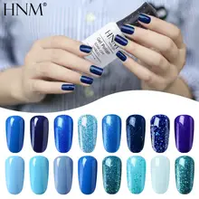 HNM 8ML สีฟ้าชุดเจลเล็บสีไฮบริด Lucky เคลือบ Vernis เจล UV ชุดกึ่งถาวรเล็บ Lacquer(China)