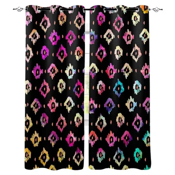 

Multi-size Tie-Dye Color Pattern Window Curtains Polyester Fabric Living Room Curtain Home Decor