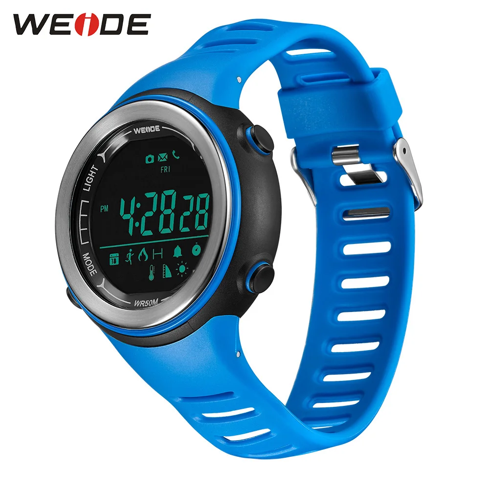WEIDE Bluetooth мужские часы многофункциональные силиконовый ремешок часы 5 АТМ водонепроницаемые для IOS Iphone Android телефон Relogio Masculino