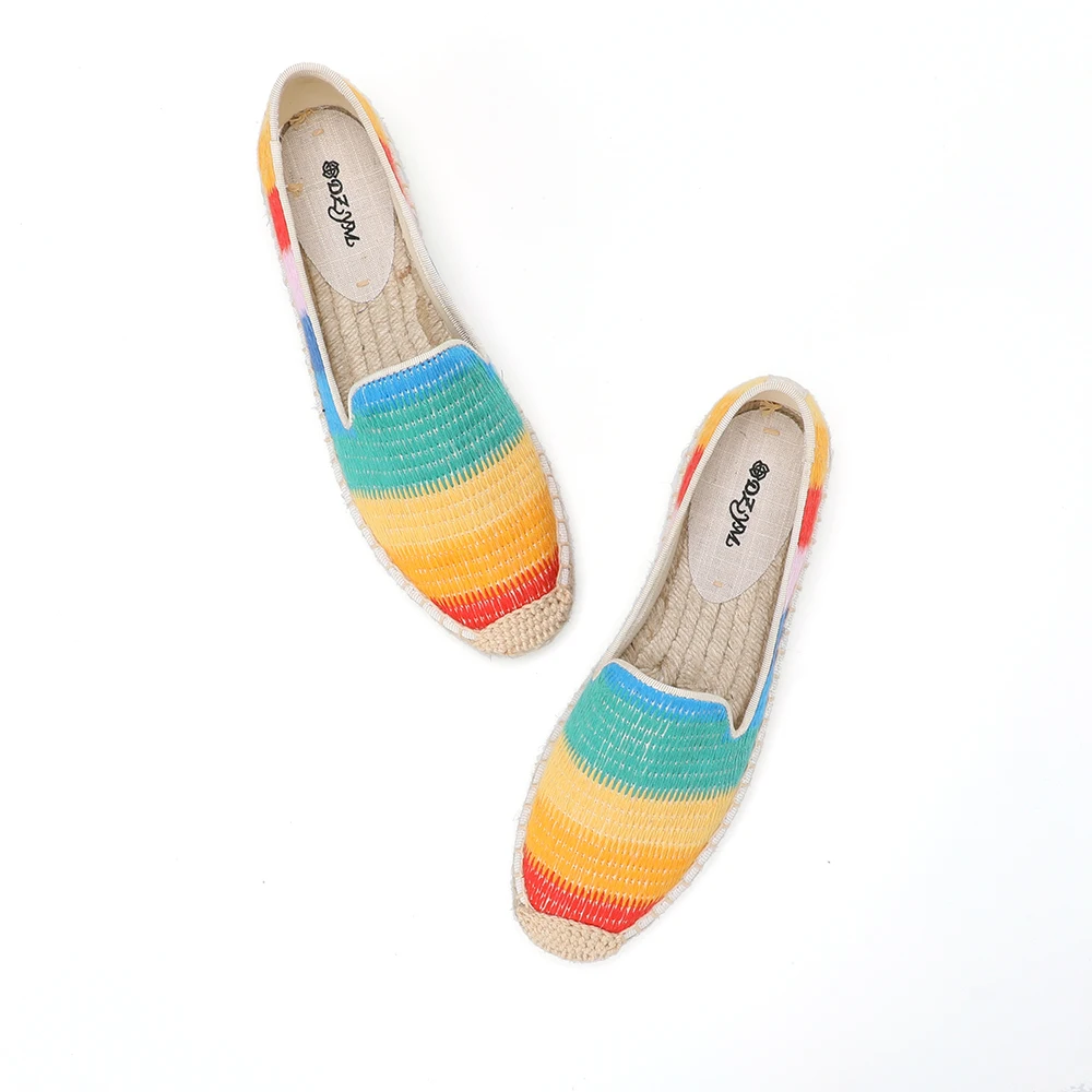 2021 Zapatillas Mujer Sale Ballet Flats Canvas Slip-on Casual Round Toe Sapatos Tienda Soludos Espadrilles Shoes Platform Size 5
