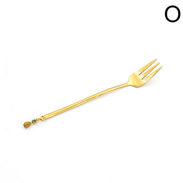 Stainless Steel Spoons Forks Mini Snack Coffee Cake Dessert Food Fruit Mixing Stirring Teaspoon Party Decor Tableware