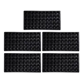 

5pcs 50 Holes Simple Mini Succulent Plant Pot Bowl Seedling Tray for Vegetables Succulent