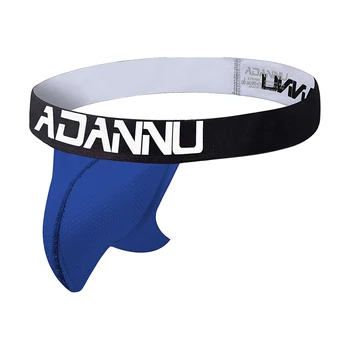 

Brand Sexy Mens Underwear Thongs Cotton Men Jockstrap Briefs Man Transparent String Thongs Men's Underpants Lingerie Back AD152