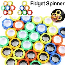 

3Pcs Magnetic Rings Unzip AntiStress Fidget Ring Spinner Toy Magic Ring Props Tools Anti Stress Figet Stress Child Toys Relief