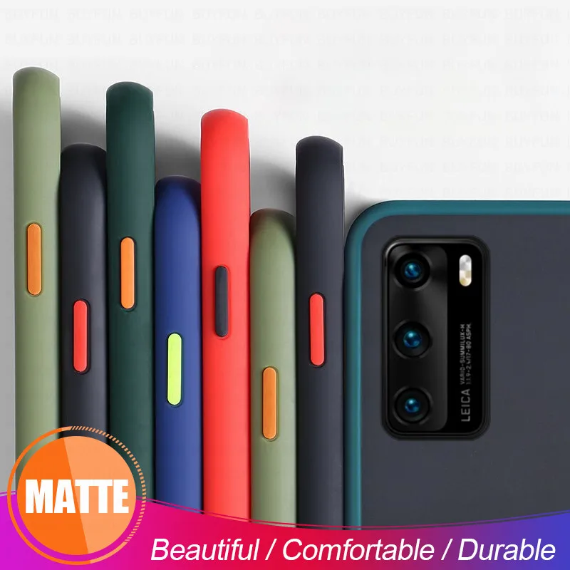 Матовый чехол для huawei p40 pro p30 lite p 30 40 light on huawey hauwei p30lite p30pro p40lite телефона|Бамперы| |