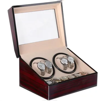 

Red Automatic Mechanical Watch Box PU Motor Shaker Watch Winder Holder Display Storage Organizer with EU/US/AU/UK Plug