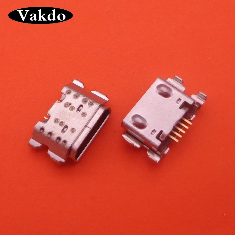 Зарядное устройство 2 шт./лот mini micro usb для LG Q60 порт Micro USB разъем Jack утка|Шлейфы